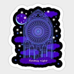 Gothic fantasy night Sticker